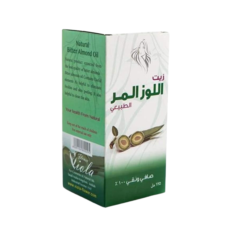 Flowers Viola Natural Bitter Almond Oil, Moisturizing Hair and Skin, 125ml