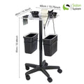 Salon System W-X336 Trolley Cart for Hair Stylists