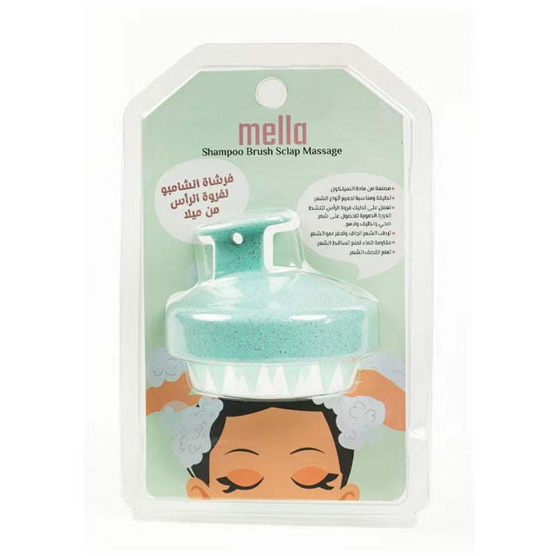 Mella Scalp Shampoo Brush with Soft Bristles for Exfoliation and Circulation