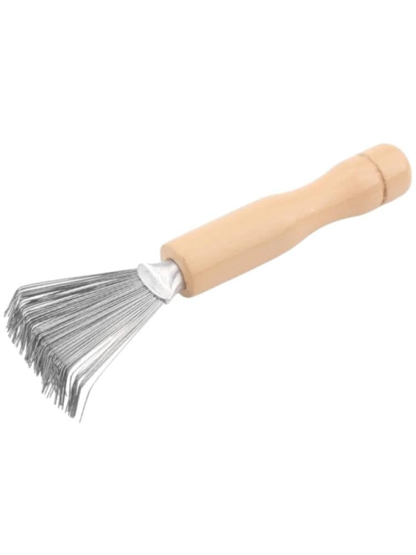 Salon System Iron Brush Cleaner with Wooden Handle