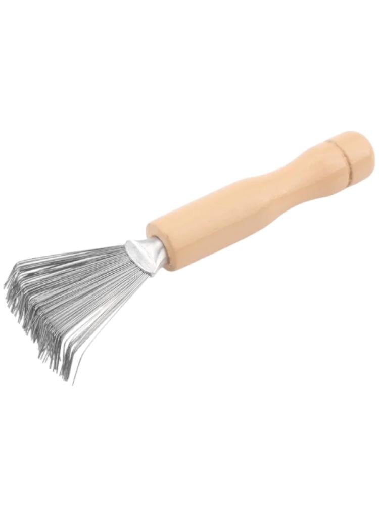 Salon System Iron Brush Cleaner with Wooden Handle