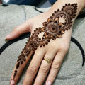 Brown Henna Paste Body Art Hand Designs Natural Stain Saif Koni