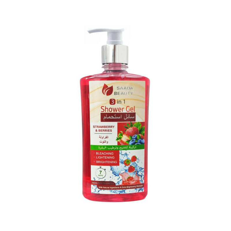 Buy Shower Gel Strawberry & Raspberry Gentle Hydrating Saada Beauty 500ml