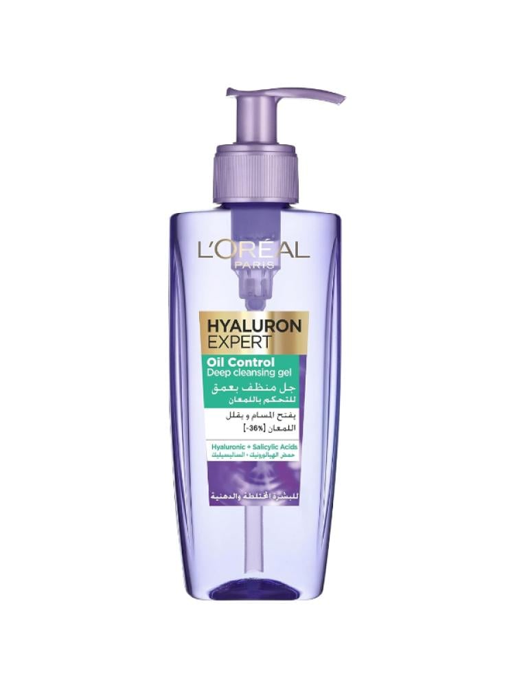Best Cleansing Gel Oil Control Hyaluronic Acid L'Oreal Paris 200ml