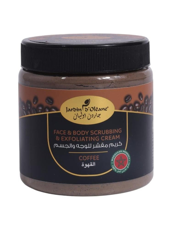 Coffee Exfoliating Scrub Face & Body Hydrating Jardin Oleane 500ml