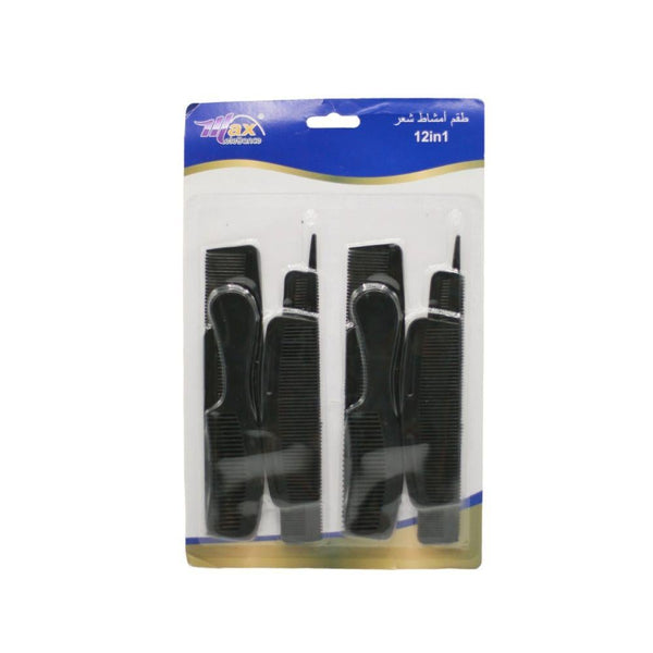 Max Elegance Comb Set, 12-Piece Professional Styling Kit