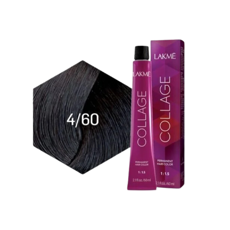 Lakme Permanent Hair Color, Medium Chestnut Brown 4.60, 60ml