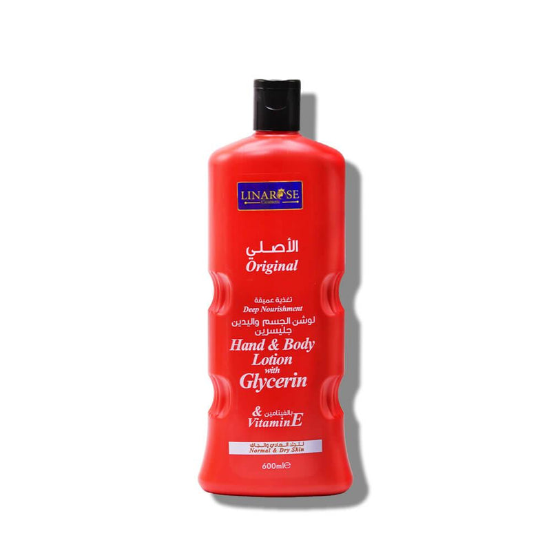 Hand and Body Lotion Original Glycerin Moisturising Lina Rose 600ml