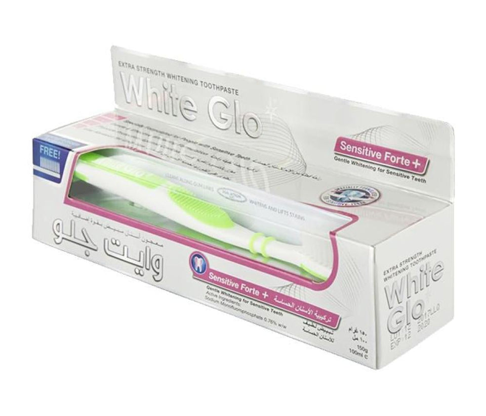 White Glo Sensitive Forte Toothpaste - Sensitivity Relief, Enamel Protection 100