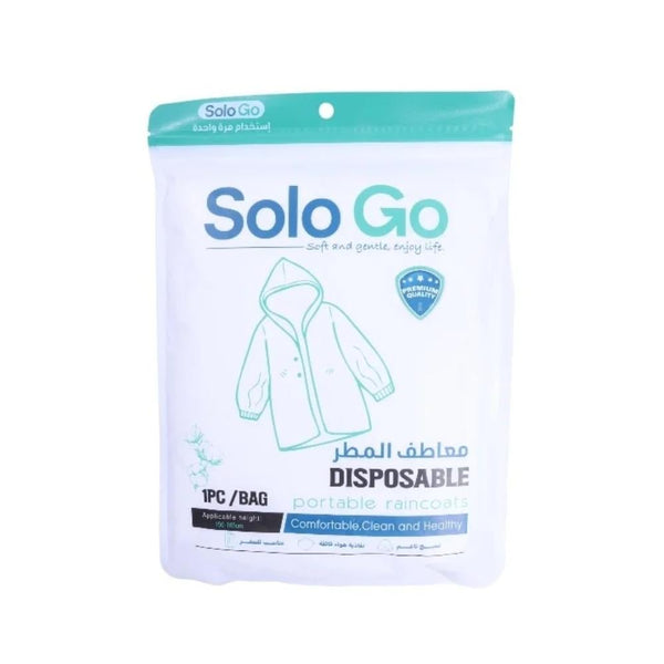 Solo Go Disposable Raincoat, Full Body Coverage, 150 x 185 cm