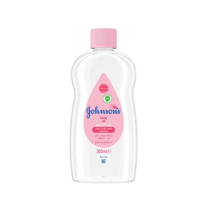 Johnson's Baby Oil, Moisturizing Body Oil, Alcohol-Free, 300ml