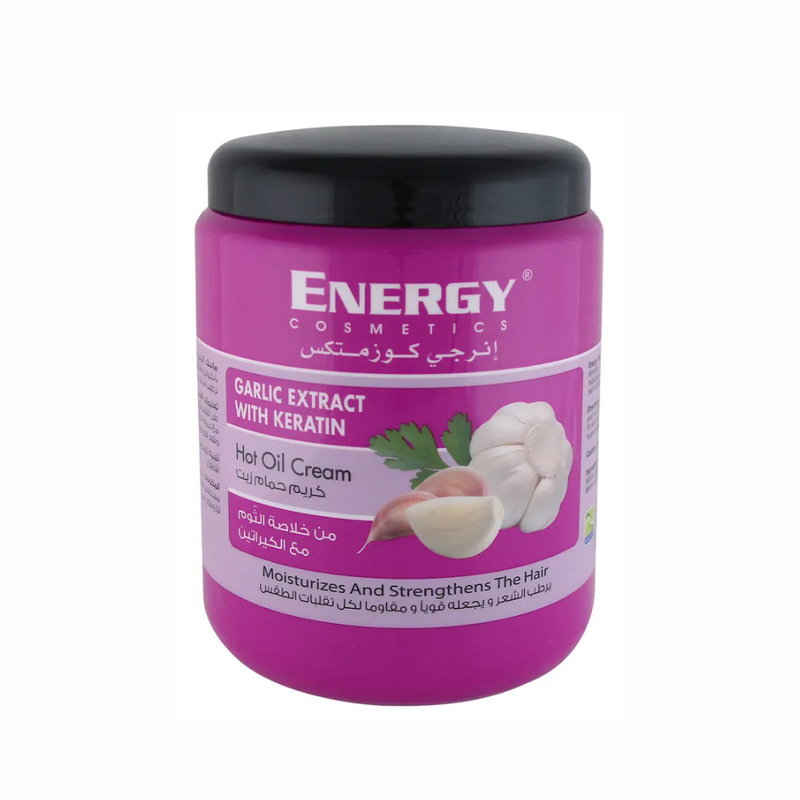 Energy Cosmetics Garlic & Keratin Hot Oil Hair Mask, 1000ml