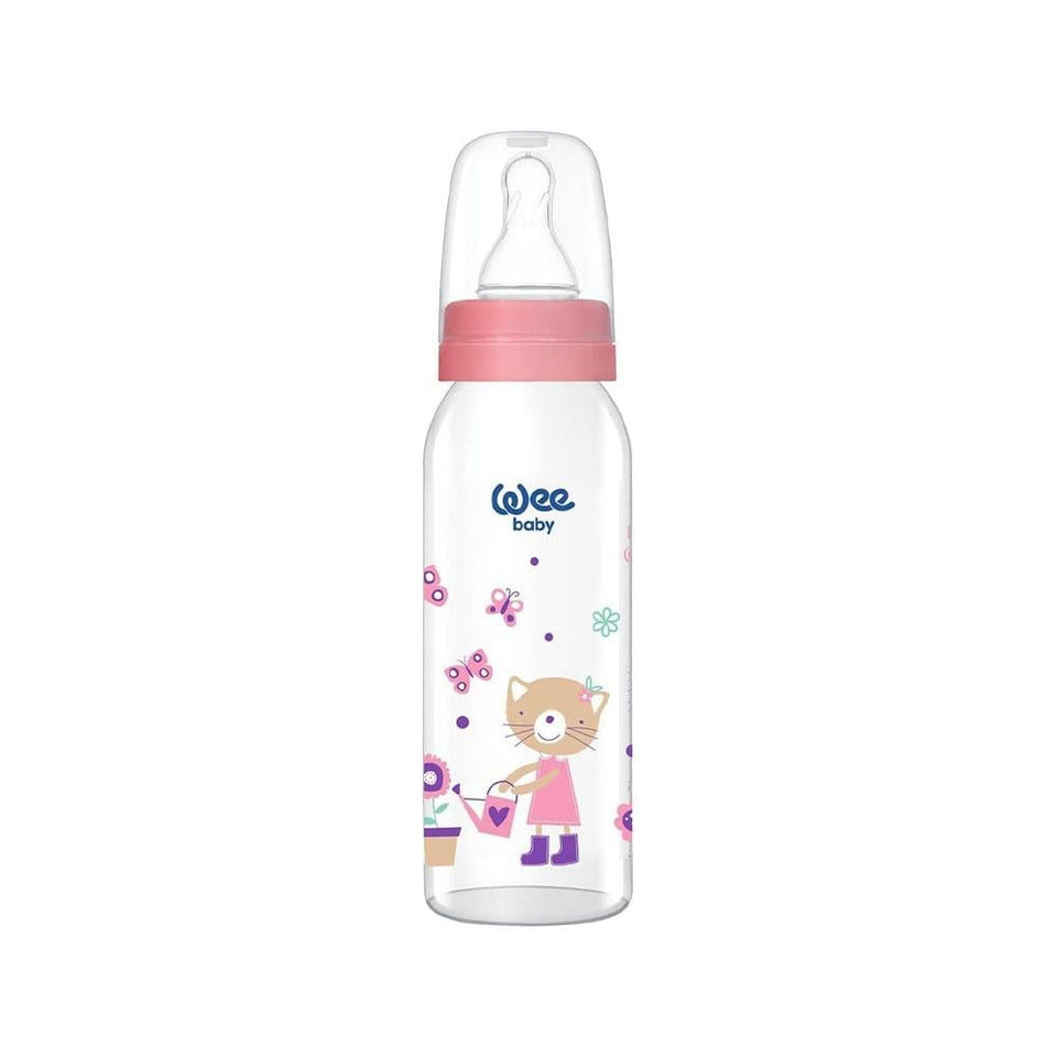 Wee Baby Glass Feeding Bottle Classic for Babies Anti-Colic Easy to Clean 250ml