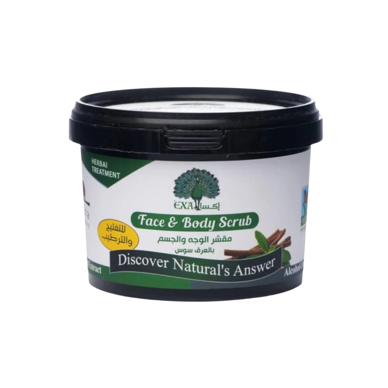 Exa Licorice Face and Body Scrub, 400g, Exfoliating