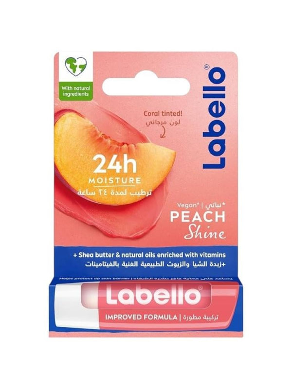 Best Tinted Lip Balm Peach Shine Hydrating Labello 4.8g