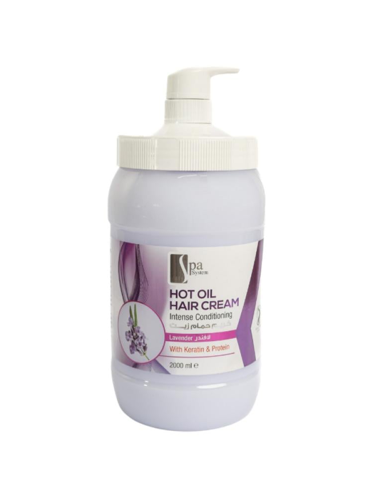 Spa System Hot Oil Hair Cream Intense Moisturizing 2000 ml - Lavender