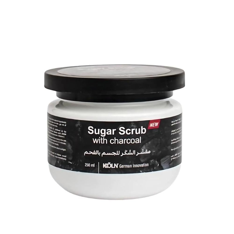 Covix Charcoal Sugar Body Scrub, Deep Cleansing Exfoliator, 250ml