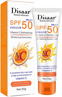 Disaar Vitamin C SPF50+ Sunscreen - Hydrating & Brightening 50ml
