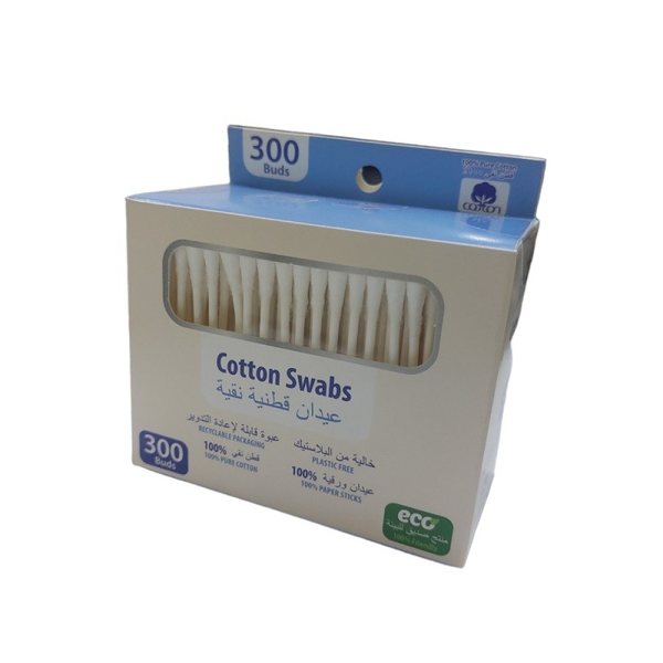Al Arayes Pure Cotton Swabs Dual-Tip Applicators 300 Count