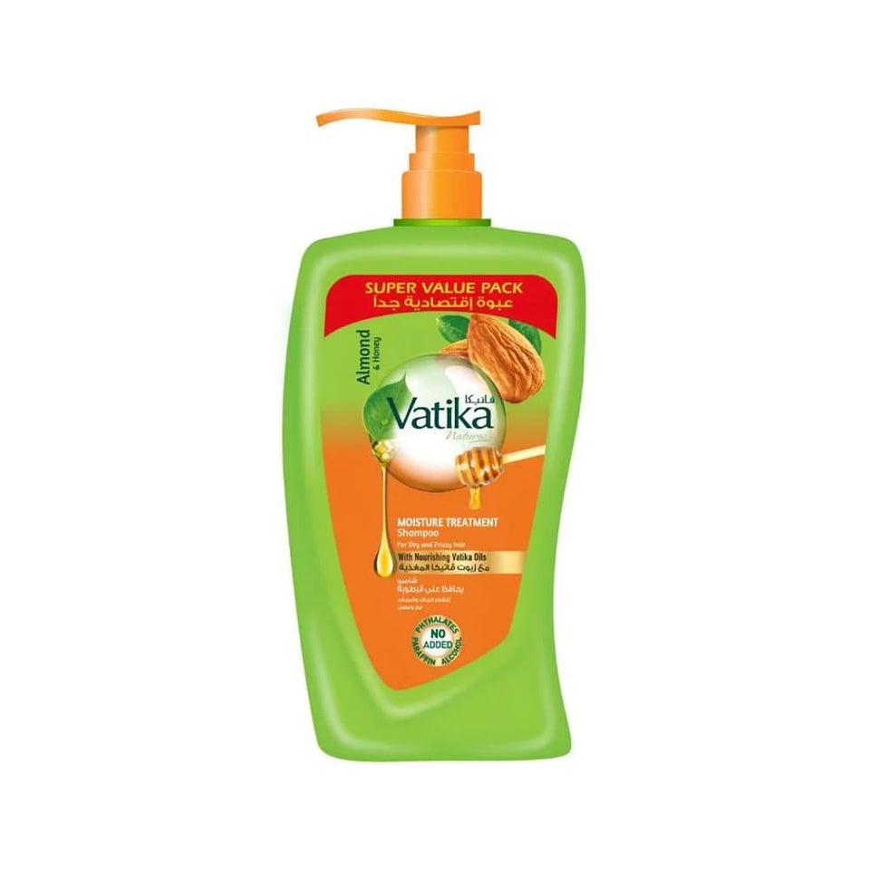 Vatika Moisture Retaining Shampoo with Almond & Honey for Dry Hair 1000ml