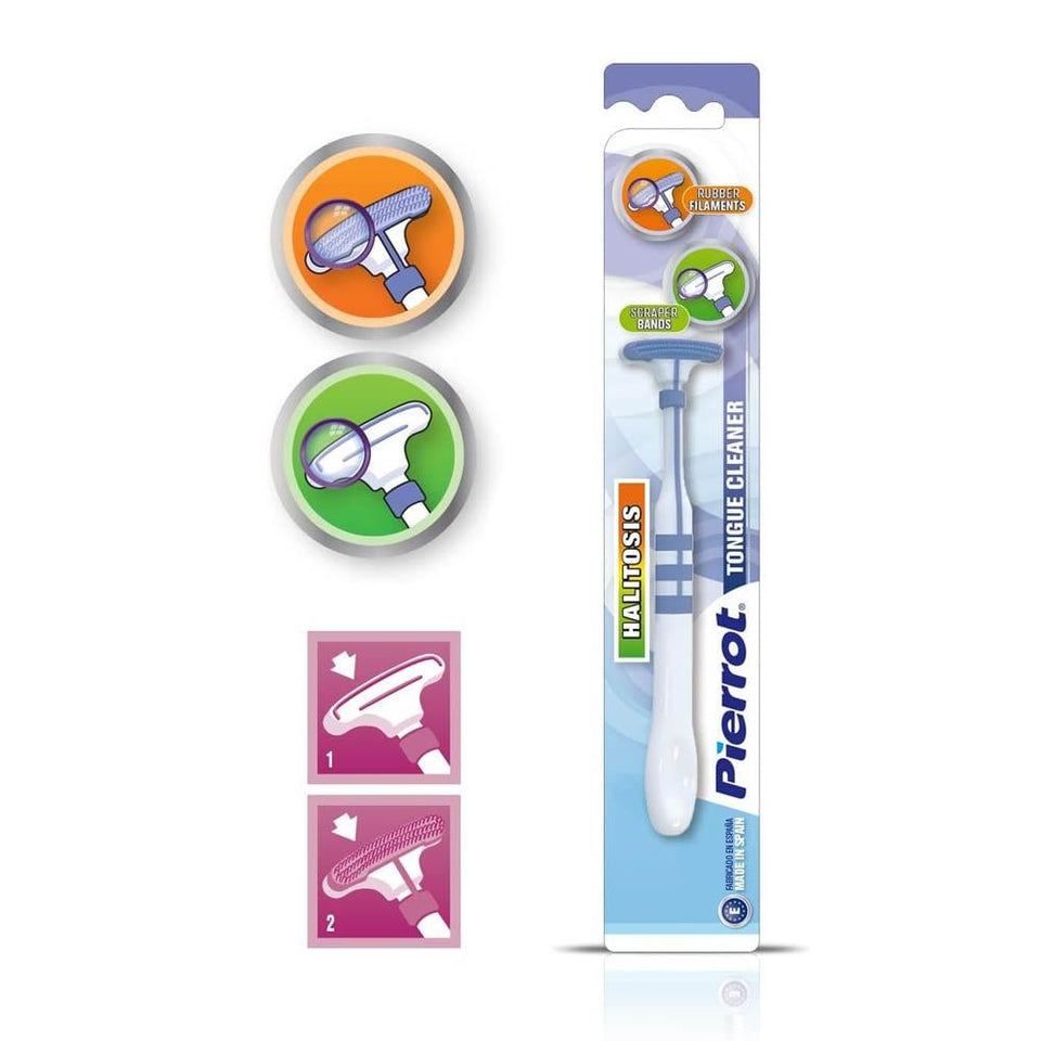 Pierrot Tongue Cleaner for Fresh Breath Ergonomic Design Oral Care Product