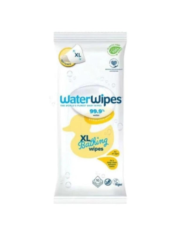 WaterWipes Plastic Free Baby Bath Wipes XL 16 Count