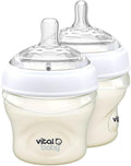 Breast Like Bottles Anti Colic Feeding Bottle Set Vital Baby 150ml 2Pc