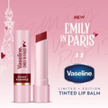 Vaseline Emily in Paris Red Tinted Lip Balm for Moisturizing and Shine, 3g