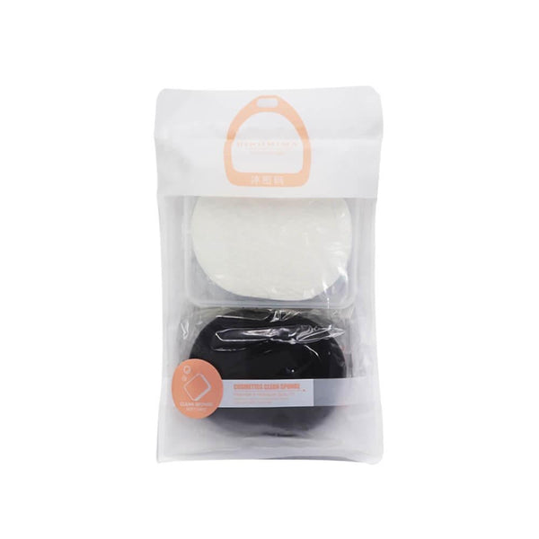 Facial Wash Sponge Deep Cleansing Bamboo Charcoal minigood 2 Pieces