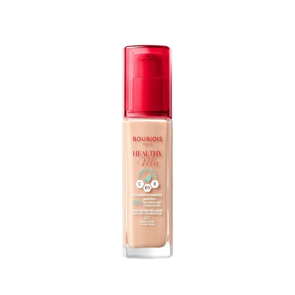 Bourjois Healthy Mix Foundation, Medium Coverage, Vitamin C, 50C Rose Ivory