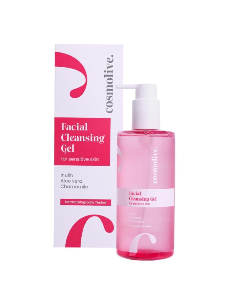 Cleansing Gel for Sensitive Skin Soothing Aloe Vera Cosmolive 300ml