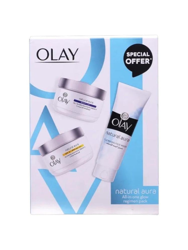 Best Skincare Set Natural Aura Radiance Olay 3 Pieces