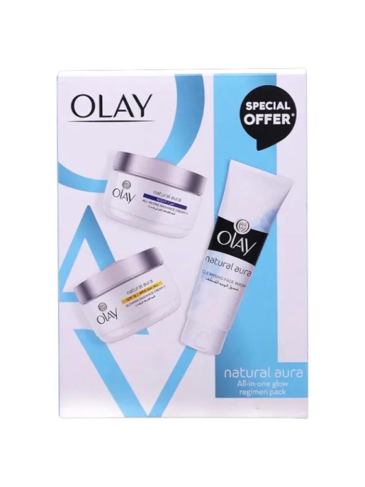 Best Skincare Set Natural Aura Radiance Olay 3 Pieces