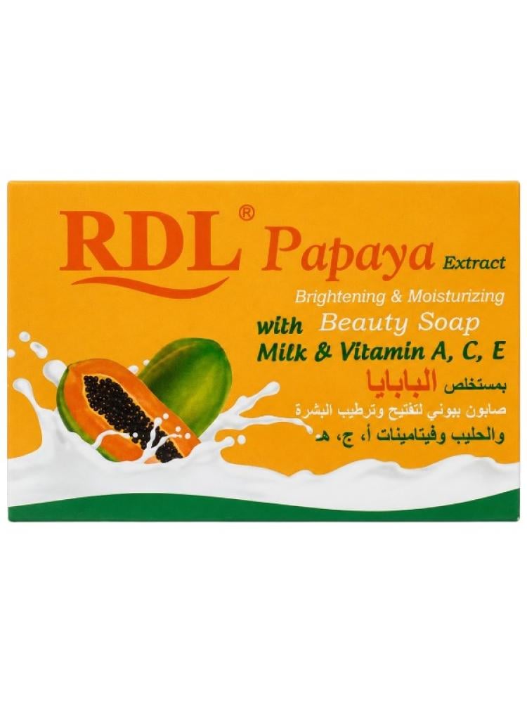 Brightening Papaya and Milk Beauty Soap by RDL, 128g