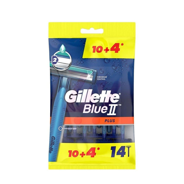 Disposable Razor Blades Blue 2 Plus Aloe Vera Gillette 14 Count