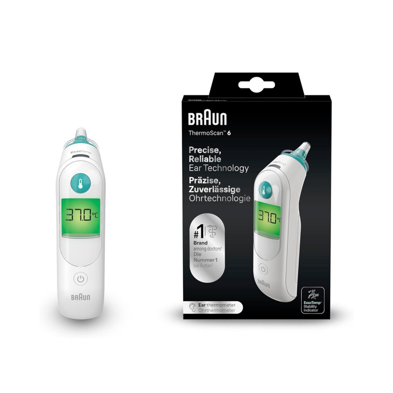 Braun Ear Thermometer 6 IRT6515 Digital Infrared Temperature Sensor