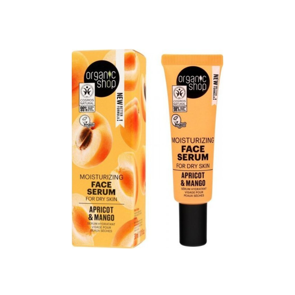 Organic Shop Apricot Mango Hydrating Face Serum Dry Skin 30ml