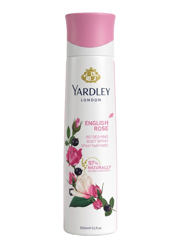 English Rose Women Body Spray Refreshing Floral Scent Yardley 150ml
