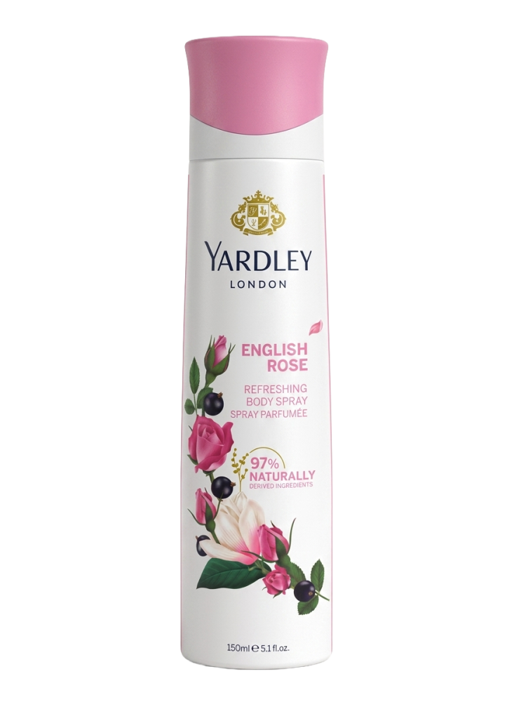 English Rose Women Body Spray Refreshing Floral Scent Yardley 150ml