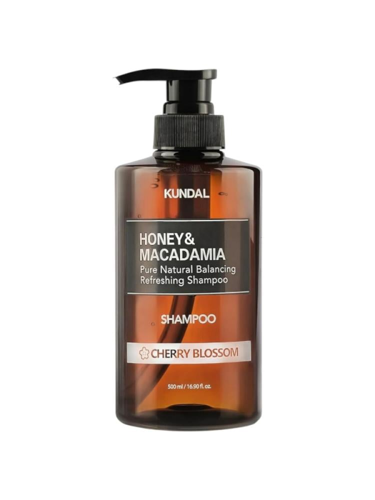 Top Rated Moisturizing Shampoo Honey Macadamia Cherry Blossom Kundal 500ml
