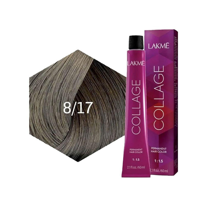Blonde Hair Dye Light Ash Blonde 8/17 Low Ammonia Lakme