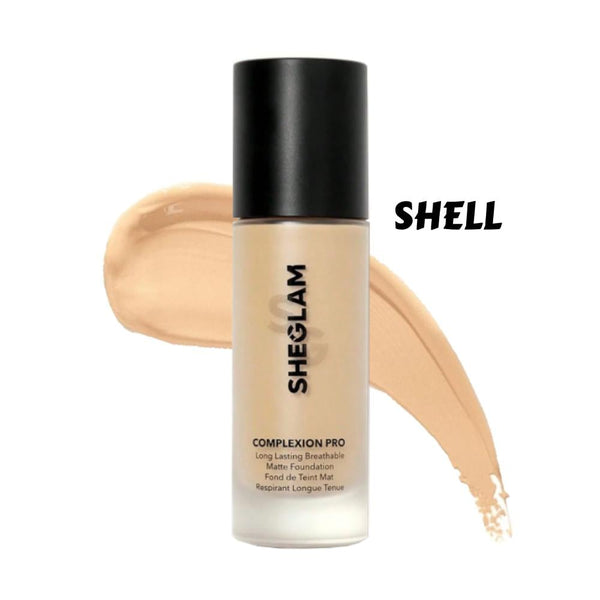 Sheglam Long-Lasting Matte Foundation Full Coverage Shade Shell 30ml