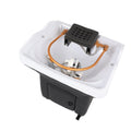 Salon System Fixed Hair Washing Basin with Wheels - Black