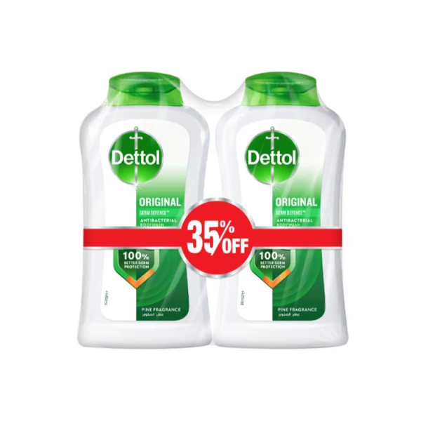 Dettol Antibacterial Body Wash Pine Scent, 2 x 250ml