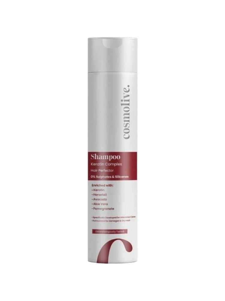 Keratin Shampoo Repairing Damaged Colored Hair Cosmolive 300ml