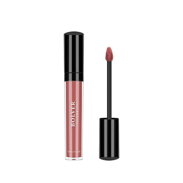 Bolver Lip Gloss 328 Rose Touch with Vitamin E & Plant Collagen for Moisturizing Lips