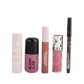 Real Beauty 5-Piece Lip and Cheek Makeup Set with Matte Lipstick
