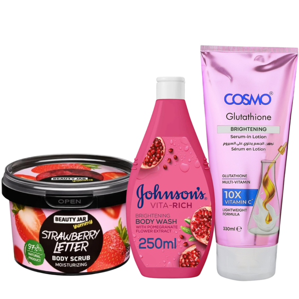 Pink Beauty Radiance Body Kit - Strawberry - Pomegranate - Glutathione