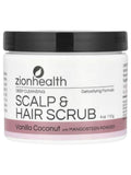 Zion Health Deep Cleansing Hair & Scalp Scrub, Vanilla & Coconut, 113g
