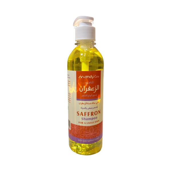 Mandy Care Saffron Shampoo, Natural Extract, All Hair Types, 400ml